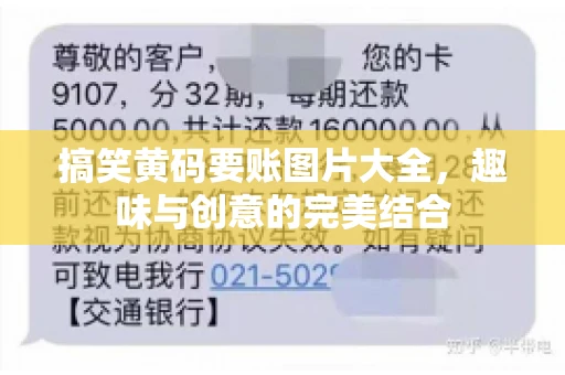搞笑黄码要账图片大全，趣味与创意的完美结合