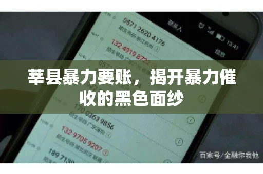 莘县暴力要账，揭开暴力催收的黑色面纱