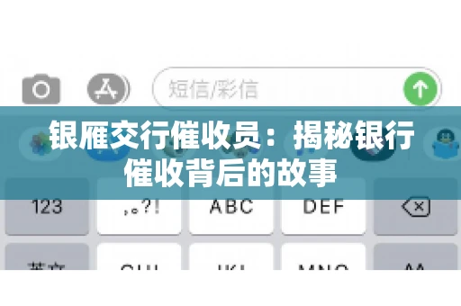 银雁交行催收员：揭秘银行催收背后的故事