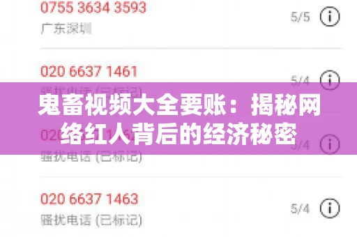 鬼畜视频大全要账：揭秘网络红人背后的经济秘密