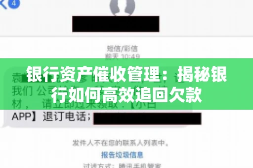 银行资产催收管理：揭秘银行如何高效追回欠款